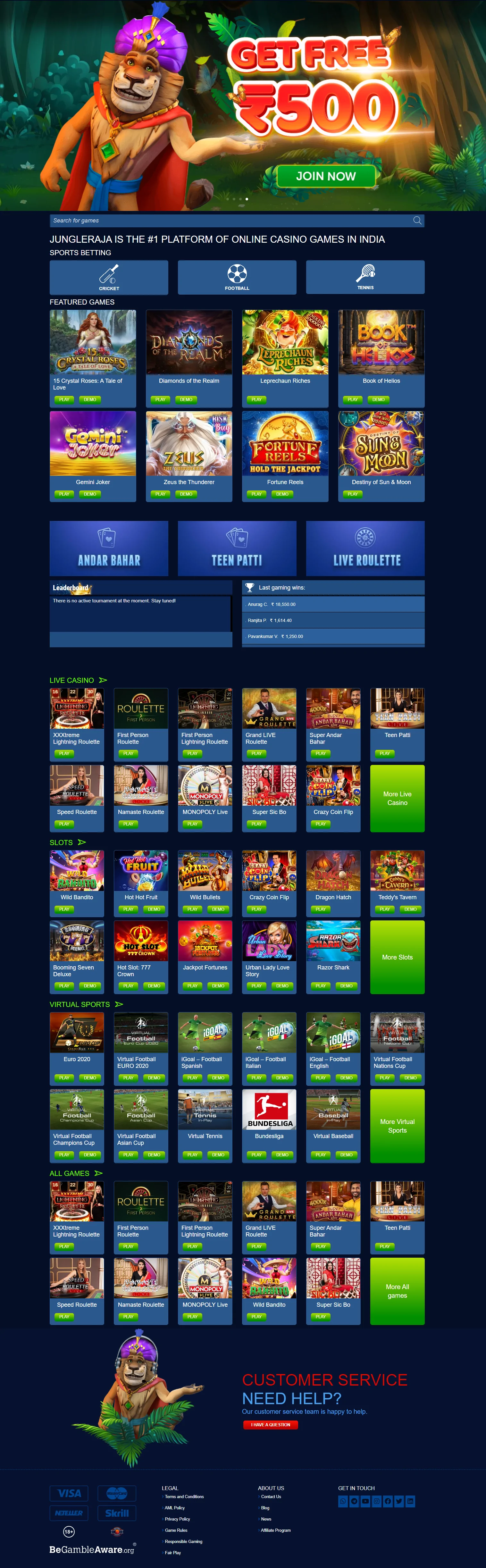 Take your gaming to new heights with Jungle Raja