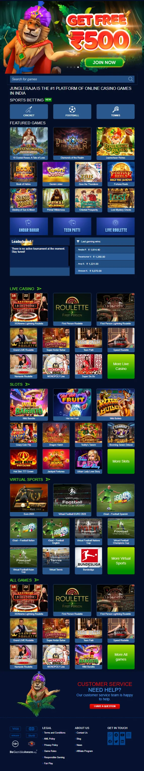 Take your gaming to new heights with Jungle Raja